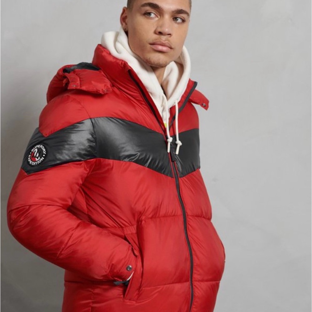 Superdry Stratus Red Puffer Jacket